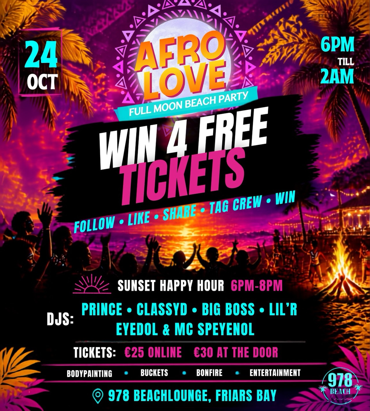 AfroLove Full Moon Beach Party